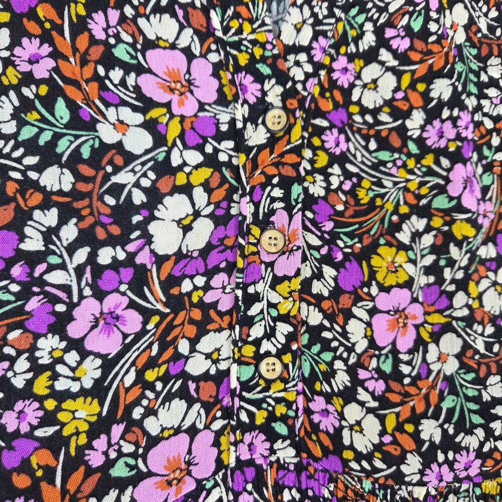 Democracy Small Baby Doll Tunic Floral Mini Dress with Pockets - Picture 6 of 11